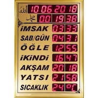 Odesan Büyük Boy Vakitmatik Kumandalı Dijital Cami Saati Odesan Büyük Boy Vakitmatik Kumandalı Dijital Cami Saati
