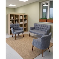 Roma 2+1+1 Keten Kumaş Balkon Çay Seti Koltuk Takımı - Ahşap Ayak - Açık Gri Roma 2+1+1 Keten Kumaş Balkon Çay Seti Koltuk Takımı - Ahşap Ayak - Açık Gri