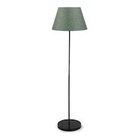 Metal Lambader Siyah Ayak Abajur Yeşil Kumaş Şapka Ml740 Metal Lambader Siyah Ayak Abajur Yeşil Kumaş Şapka Ml740