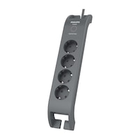 Philips SPN3140A/10 2400J 4'lü Çocuk Korumalı Akım Korumalı Priz 2 Metre Siyah