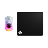 Steelseries Aerox 3 Wireless Ghost Edition Gaming Mouse + Qck Large Mouse Pad Steelseries Aerox 3 Wireless Ghost Edition Gaming Mouse + Qck Large Mouse Pad