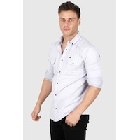 Deepsea Erkek Gri Fitilli Çıtçıtlı Kot Gömlek 300421 Gri Deepsea Erkek Gri Fitilli Çıtçıtlı Kot Gömlek 300421 Gri
