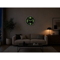 Fosforlu Rakamlı Duvar Saati Gece Parlayan Modern Dekoratif Saat Siyah Fosforlu Rakamlı Duvar Saati Gece Parlayan Modern Dekoratif Saat Siyah