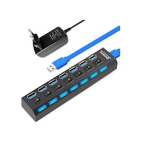 Triline 7 Port Adaptörlü Usb Usb 3.0 On Off Tuşlu Hub Çoklayıcı Triline 7 Port Adaptörlü Usb Usb 3.0 On Off Tuşlu Hub Çoklayıcı