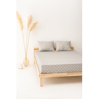 Soley Mix & Match Hearts %100 Pamuk Çift Kişilik Çarşaf Seti Gri