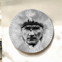 AA Shop Renkli Baskı Atatürk Desenli Sayılı Öğretmen Yılbaşı Hediyelik Ahşap Sessiz Tablo Duvar Saati D261 Çok Renkli AA Shop Renkli Baskı Atatürk Desenli Sayılı Öğretmen Yılbaşı Hediyelik Ahşap Sessiz Tablo Duvar Saati D261 Çok Renkli