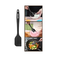 Silicolife Büyük Spatula, Isıya Dayanıklı Yanmaz Yapışmaz Tek Parça Silikon Spatula 26cm Siyah Siyah Silicolife Büyük Spatula, Isıya Dayanıklı Yanmaz Yapışmaz Tek Parça Silikon Spatula 26cm Siyah Siyah