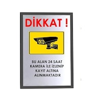Usin Metal Gümüş Yapışkanlı Kamera Kayıt İzlenme Uyarı Tabelası Levhası 14x20 Cm Usin Metal Gümüş Yapışkanlı Kamera Kayıt İzlenme Uyarı Tabelası Levhası 14x20 Cm