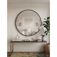 Siyah Çerçeveli Metal Yuvarlak Ayna 70 cm Siyah Çerçeveli Metal Yuvarlak Ayna 70 cm