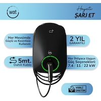 Wat Mobilite Home Master 22 Kw Güçlü Ev Şarj Cihazı 5mt. Dahili Kablo Ip55 Koruma Seviyesi İle 4/7/11/22 Kw Wat Mobilite Home Master 22 Kw Güçlü Ev Şarj Cihazı 5mt. Dahili Kablo Ip55 Koruma Seviyesi İle 4/7/11/22 Kw