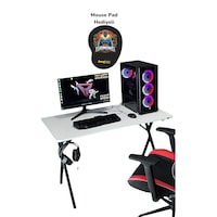 Heygaming Profesyonel Oyuncu Masası Beyaz Bilgisayar Masası Beyaz - Siyah Heygaming Profesyonel Oyuncu Masası Beyaz Bilgisayar Masası Beyaz - Siyah