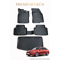 Skoda Octavia 2013-2020 3d Oto Paspas Ve Bagaj Havuzu İkili Set