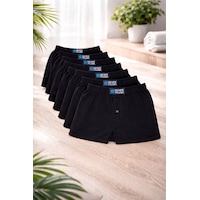 Seher Yıldızı Erkek Penye Boxer 8'li Set Siyah Seher Yıldızı Erkek Penye Boxer 8'li Set Siyah