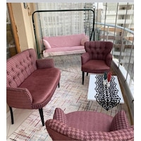 Azra Mobilya Çay Seti Koltuk Takımı-koltuk-berjer-oturma Grubu-balkon Koltuğu-bahçe Mobilyası Siyah - Gül Kurusu Azra Mobilya Çay Seti Koltuk Takımı-koltuk-berjer-oturma Grubu-balkon Koltuğu-bahçe Mobilyası Siyah - Gül Kurusu