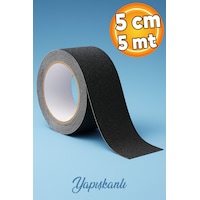 5 Metre Merdiven Zemin Kaydırmaz Bant Yapışkanlı 5 Cm X 5 Metre Kaymaz Bant Siyah