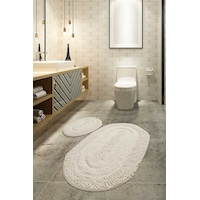 Chilai Home Macoroni Ekru 2 Li Set Banyo Halısı Ekru Chilai Home Macoroni Ekru 2 Li Set Banyo Halısı Ekru
