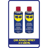 WD-40 Yağlayıcı ve Pas Sökücü Sprey 2 x 400 ML WD-40 Yağlayıcı ve Pas Sökücü Sprey 2 x 400 ML
