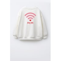 Monila Unisex Sırtı Baskılı 3 İplik Kumaş Pamuklu Sweatshirt Ekru Monila Unisex Sırtı Baskılı 3 İplik Kumaş Pamuklu Sweatshirt Ekru