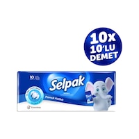Selpak® Klasik Cep Mendil 10'lu 10 Paket Selpak® Klasik Cep Mendil 10'lu 10 Paket