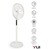 Yui F60 Beyaz 16 İnç 50W 8 Kademe 5 Pervane Döner Başlıklı Uzaktan Kumandalı Vantilatör Yui F60 Beyaz 16 İnç 50W 8 Kademe 5 Pervane Döner Başlıklı Uzaktan Kumandalı Vantilatör