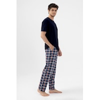 Koza İç Giyim Erkek Kısa Kollu Ekose Desenli Pamuklu Pijama Takımı Ko6303pj-5 Lacivert Koza İç Giyim Erkek Kısa Kollu Ekose Desenli Pamuklu Pijama Takımı Ko6303pj-5 Lacivert