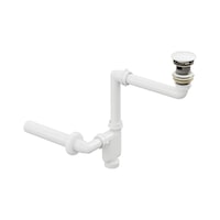 Aqua Bagno Comfort Yer Kazandıran Lavabo Sifonu + Pop-up Sifon, Beyaz Seramik Başlıklı ,taşma Delikli, 1 -1/4 Beyaz Aqua Bagno Comfort Yer Kazandıran Lavabo Sifonu + Pop-up Sifon, Beyaz Seramik Başlıklı ,taşma Delikli, 1 -1/4 Beyaz
