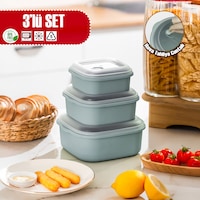 Porsima 5317 Kilitli Sızdırmaz Kapaklı Hava Tahliye Contalı Çok Amaçlı 3lü Kare Erzak Yiyecek Saklama Kabı Seti Mavi - 500-900-1500ml Mavi Porsima 5317 Kilitli Sızdırmaz Kapaklı Hava Tahliye Contalı Çok Amaçlı 3lü Kare Erzak Yiyecek Saklama Kabı Seti Mavi - 500-900-1500ml Mavi