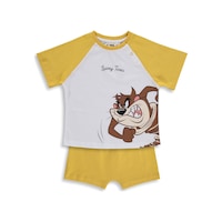 Civil Baby Taz Baskılı 6-18 Ay Takım - Beyaz Civil Baby Taz Baskılı 6-18 Ay Takım - Beyaz