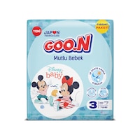 Goon Mutlu Bebek Bebek Bezi 3 Numara Fırsat Paketi 100 Adet Goon Mutlu Bebek Bebek Bezi 3 Numara Fırsat Paketi 100 Adet