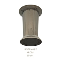 River Ayak, Plastik Mobilya Ayağı, 10 Cm, Vidalar Dahil, Krom Krom River Ayak, Plastik Mobilya Ayağı, 10 Cm, Vidalar Dahil, Krom Krom
