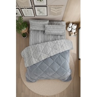 Veluna Battal Boy Lüx Wellsoft Yorgan Çift Taraflı - 2 Adet Yastık Kılıflı Yorgan Seti 215x235 Cm Gri Veluna Battal Boy Lüx Wellsoft Yorgan Çift Taraflı - 2 Adet Yastık Kılıflı Yorgan Seti 215x235 Cm Gri