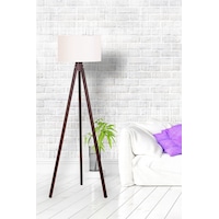 Üç Ayaklı Abajur Krem Kumaş Lambader Kahve Tripod Ayak Ly526 Üç Ayaklı Abajur Krem Kumaş Lambader Kahve Tripod Ayak Ly526