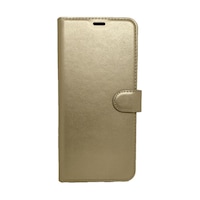 Tecno Spark 40 Pro Cüzdan Kapaklı Kılıf Kartlıklı Cüzdanlı Standlı Kopçalı Gold