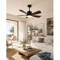 German Brown+black 2026 Yeni Compact Tasarım 105 Cm 5 Kanatlı Dc Sessiz Motor Tavan Vantilatörü Dim Ayarlı German Brown+black 2026 Yeni Compact Tasarım 105 Cm 5 Kanatlı Dc Sessiz Motor Tavan Vantilatörü Dim Ayarlı