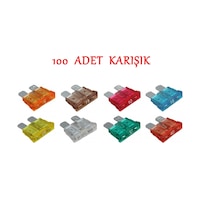 Karışık Orta Boy Oto Bıçak Sigorta 100 Adet Karışık Orta Boy Oto Bıçak Sigorta 100 Adet