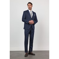 İmza Lacivert Mono Yaka 6 Drop Comfort Fit Tam Astar Esnek Takım Elbise 1001260167 İmza Lacivert Mono Yaka 6 Drop Comfort Fit Tam Astar Esnek Takım Elbise 1001260167