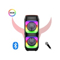 Lipon Işıklı Bluetooth Hoparlör Ses Bombası Mikrofonlu Karaoke Yüksek Ses Yeni Rgb 10watt Lipon Işıklı Bluetooth Hoparlör Ses Bombası Mikrofonlu Karaoke Yüksek Ses Yeni Rgb 10watt