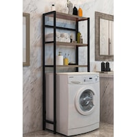 Cosargroup Çamaşır Makinesi Üstü Düzenleyici Raf Banyo Dolabı Rafı Makina Üstü Dolap Raf Ceviz Cosargroup Çamaşır Makinesi Üstü Düzenleyici Raf Banyo Dolabı Rafı Makina Üstü Dolap Raf Ceviz
