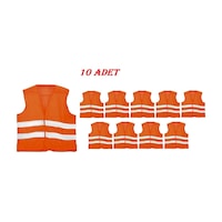 Standart Beden Ikaz Yeleği Turuncu Renk 10 Adet Standart Beden Ikaz Yeleği Turuncu Renk 10 Adet