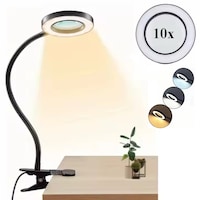 C48 Güçlü Ledli Büyüteçli Çalışma Lambası 3 Farklı Işık Rengi Usb