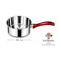 Gül Mutfak Çelik Sütlük Ve Sosluk 1.6 L 16 Cm - Çok Amaçlı Yumurta Haşlama Ve Sos Tenceresi - Paslanmaz Çelik Gül Mutfak Çelik Sütlük Ve Sosluk 1.6 L 16 Cm - Çok Amaçlı Yumurta Haşlama Ve Sos Tenceresi - Paslanmaz Çelik