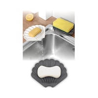 Beyaz İstiridye Silikon Katı Sabunluk Su Giderli Kaymaz Banyo Mutfak Organizer 11 cm Beyaz İstiridye Silikon Katı Sabunluk Su Giderli Kaymaz Banyo Mutfak Organizer 11 cm