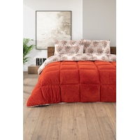 Battal Wellsoft Yorgan Çift Taraflı Yastık Kılıflı 215x235 Cm Turuncu Battal Wellsoft Yorgan Çift Taraflı Yastık Kılıflı 215x235 Cm Turuncu