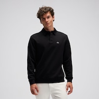 Ellesse Em633-bk Polo Yaka Erkek Sweatshirt - Siyah Siyah
