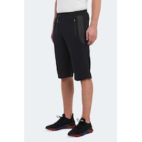 Slazenger NEACEL Erkek Cepli Kapri Siyah Şort Slazenger NEACEL Erkek Cepli Kapri Siyah Şort
