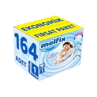 Molfix Bebek Bezi Beden:1 2-5 kg Yeni Doğan 164 Adet Molfix Bebek Bezi Beden:1 2-5 kg Yeni Doğan 164 Adet