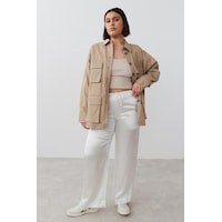 Madmext Beyaz Beli Büzgülü Saten Bol Paça Kadın Pantolon Mg2019-beyaz Beyaz Madmext Beyaz Beli Büzgülü Saten Bol Paça Kadın Pantolon Mg2019-beyaz Beyaz