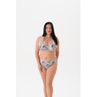 Büyük Beden Kaplı Zebra Desen Bikini Takım Çok Renkli Büyük Beden Kaplı Zebra Desen Bikini Takım Çok Renkli