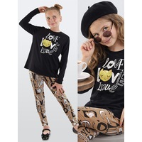 Denokids Kız Çocuk Kışlık Kedi ve Kalp Desenli Pamuklu Siyah Uzun Kollu 2 Parça T-Shirt Tayt Takımı 4-10 Yaş Denokids Kız Çocuk Kışlık Kedi ve Kalp Desenli Pamuklu Siyah Uzun Kollu 2 Parça T-Shirt Tayt Takımı 4-10 Yaş