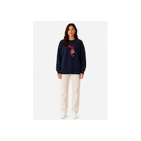 Herkesemoda Amour Baskı Detaylı Şardonlu 2 İplik Bisiklet Yaka Sweatshirt Lacivert Herkesemoda Amour Baskı Detaylı Şardonlu 2 İplik Bisiklet Yaka Sweatshirt Lacivert